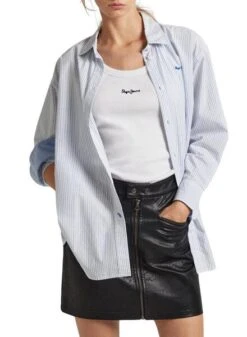 Chemise Pepe Jeans Pixie Bleue Pour Femme