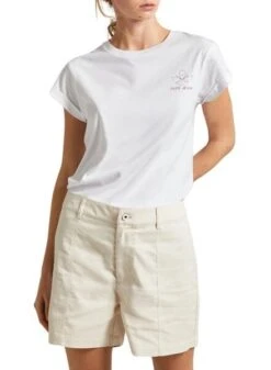 T-shirt Pepe Jeans Kayla Blanc Pour Femme