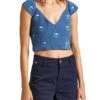 Top Pepe Jeans Greer Bleu Pour Femme