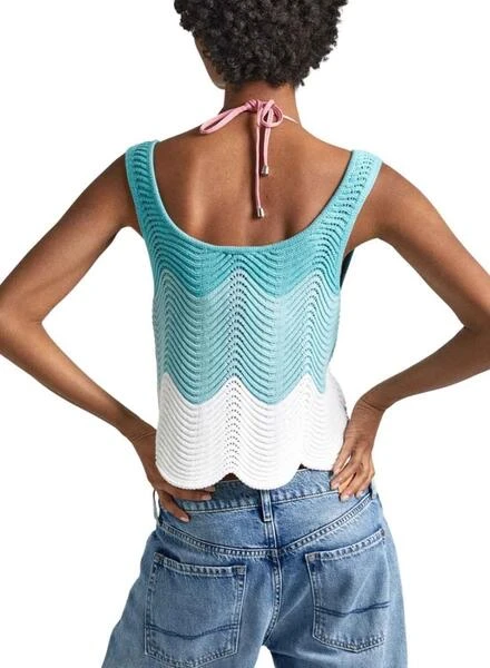 Top Pepe Jeans Galea Azul Pour Femme – Image 2