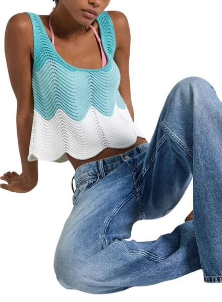 Top Pepe Jeans Galea Azul Pour Femme – Image 4