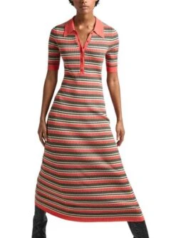 Robe Pepe Jeans Gabriella Rayures Pour Femme