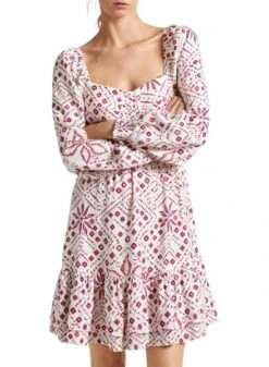 Robe Pepe Jeans Doxa Courte Imprimée Pour Femme