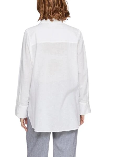 Chemise Vila En Lin Blanc Pour Femme – Image 4