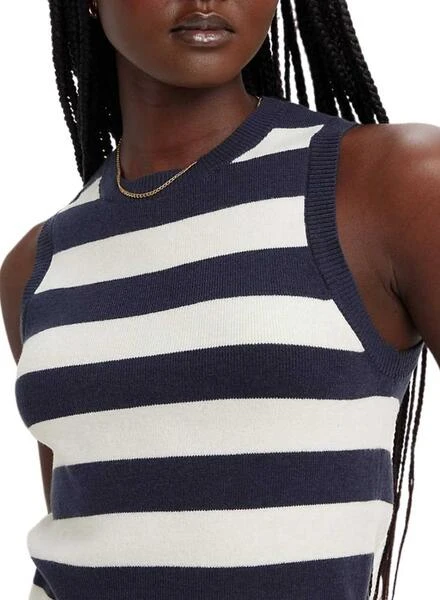 Top Levis Ocean Tank Stripe Marine Pour Femme – Image 3