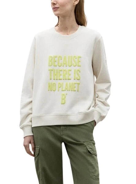 Sweat Ecoalf Éfeso Blanc Pour Femme – Image 4