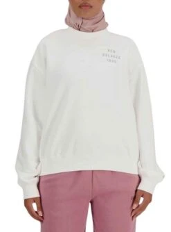 Sweat à Capuche New Balance Iconic Blanc Pour Femme