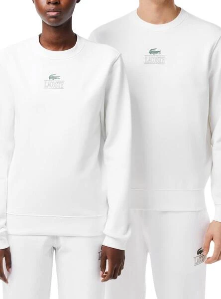Sweat Ă Capuche Lacoste Jogger Blanc Pour Homme Et Femme