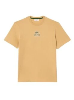 T-Shirt Lacoste Regular Beige Pour Homme Et Femme