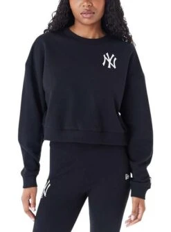 Sweat à Capuche New Era Crop New York Yankees MLB Noir